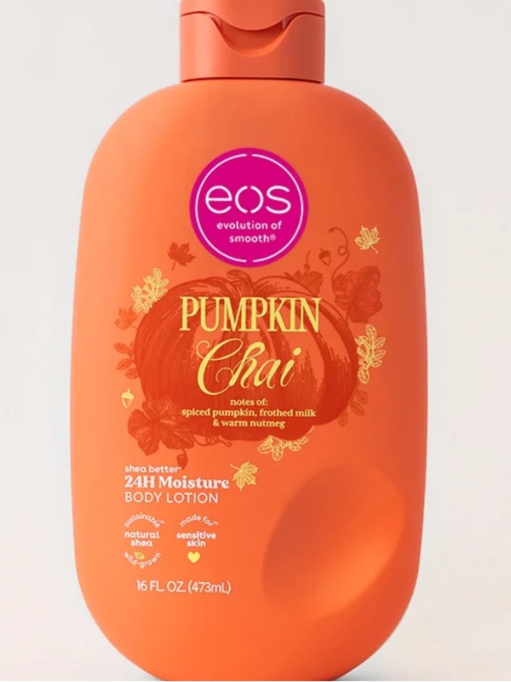 eos Pumpkin Chai Body Lotion – Orange 16oz limited edition